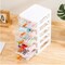 Plastic Dressers with Drawers for Arts and Crafts, Small Tools, Sewing Accessories, Stationary, and Hardware, 5 Drawer Mini Stackable Storage Drawers,Frame: Clear/White
